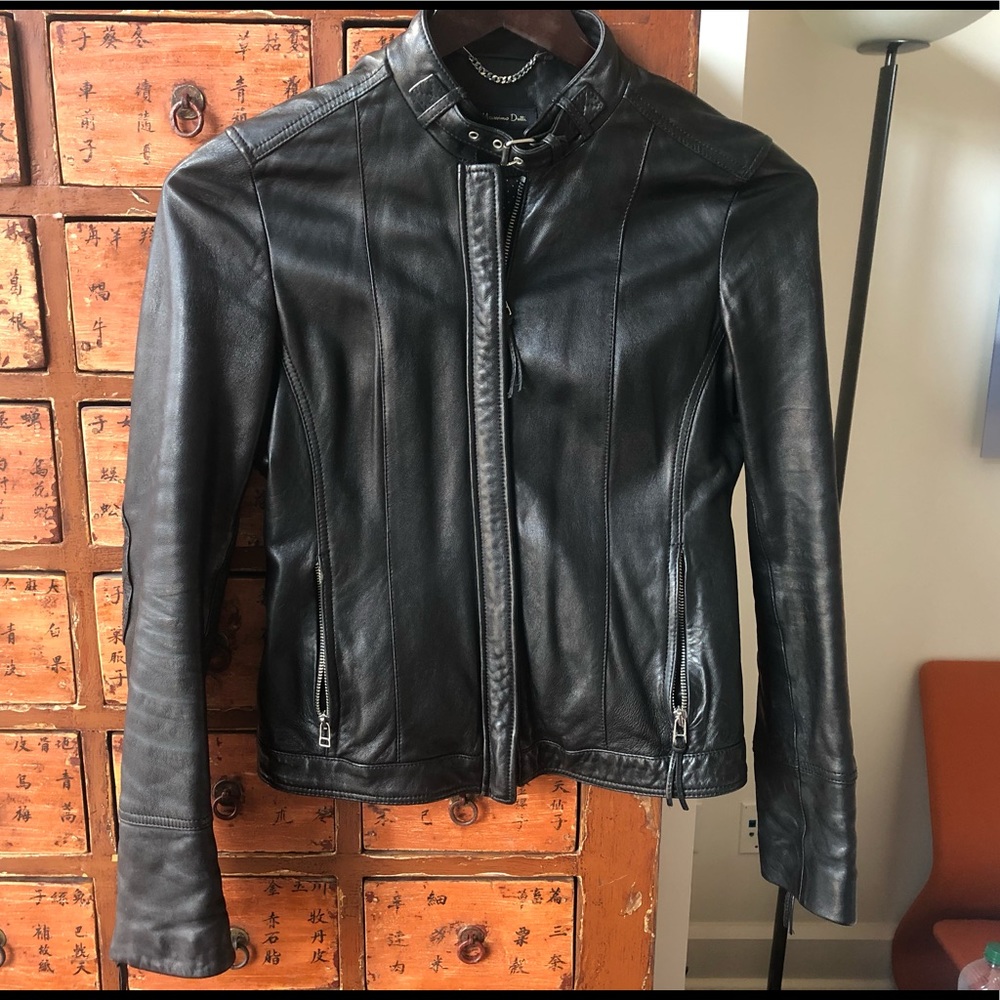 Massimo Dutti woman’s sheep skin leather jacket